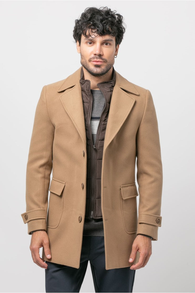 Abrigo paño s/ rosal outlet