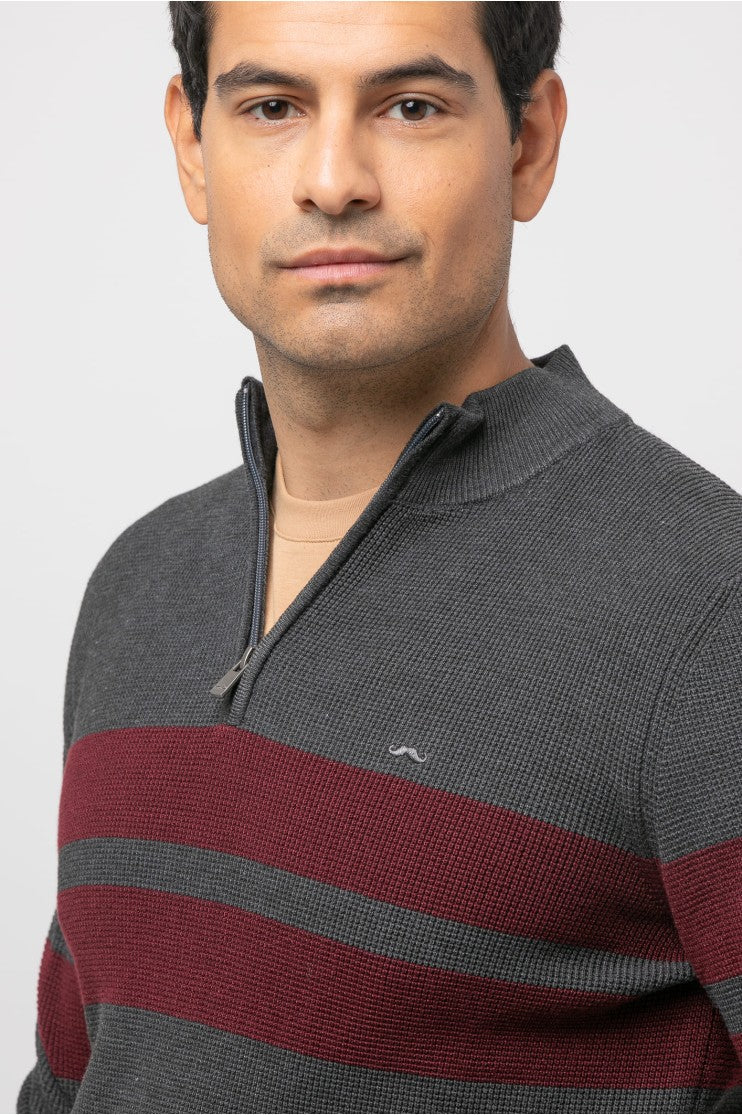 Media cremallera rayas s/ pino outlet