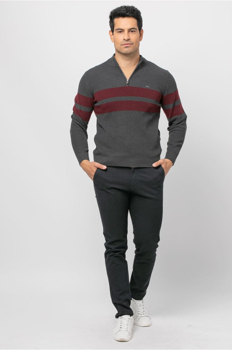 Media cremallera rayas s/ pino outlet