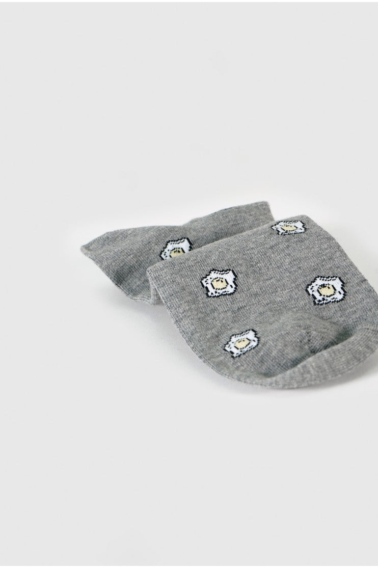 Calcetines cortos huevo s/ pasador