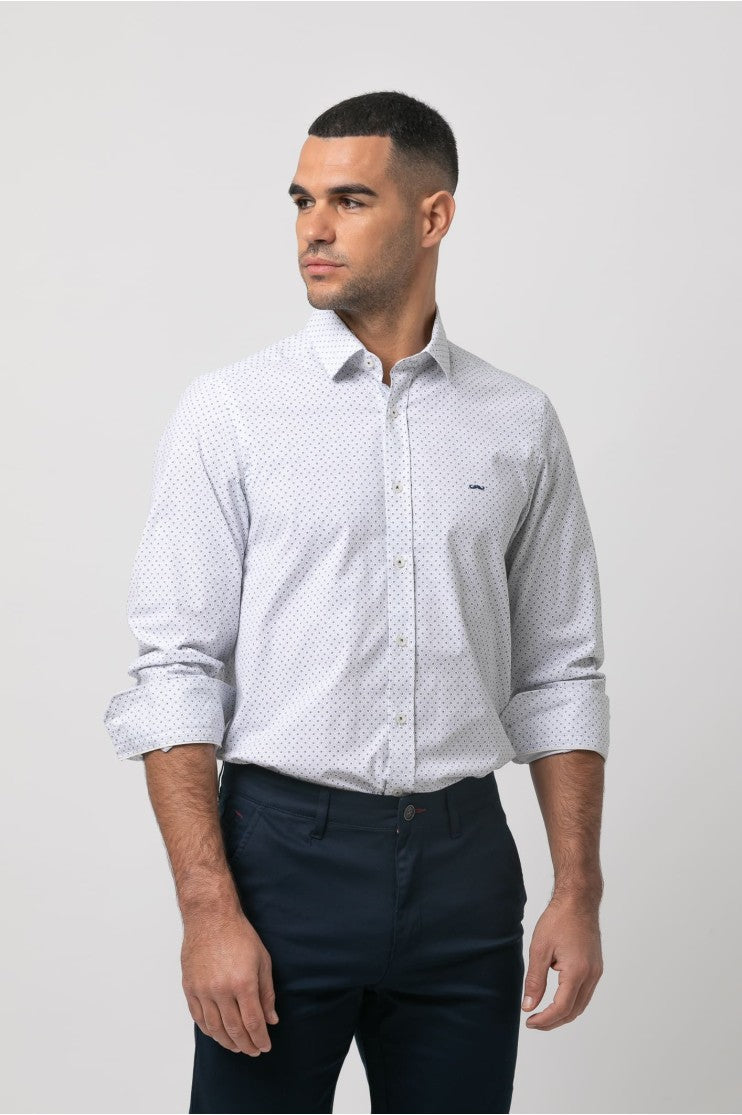 Camisa sport estampada s/ conserje