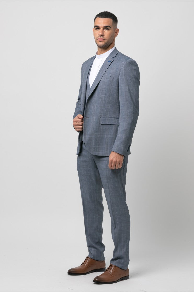 Pantalon vestir ensancha cuadros s/ domador