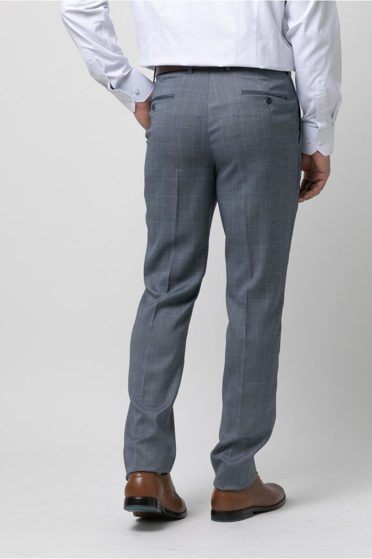 Pantalon vestir ensancha cuadros s/ domador