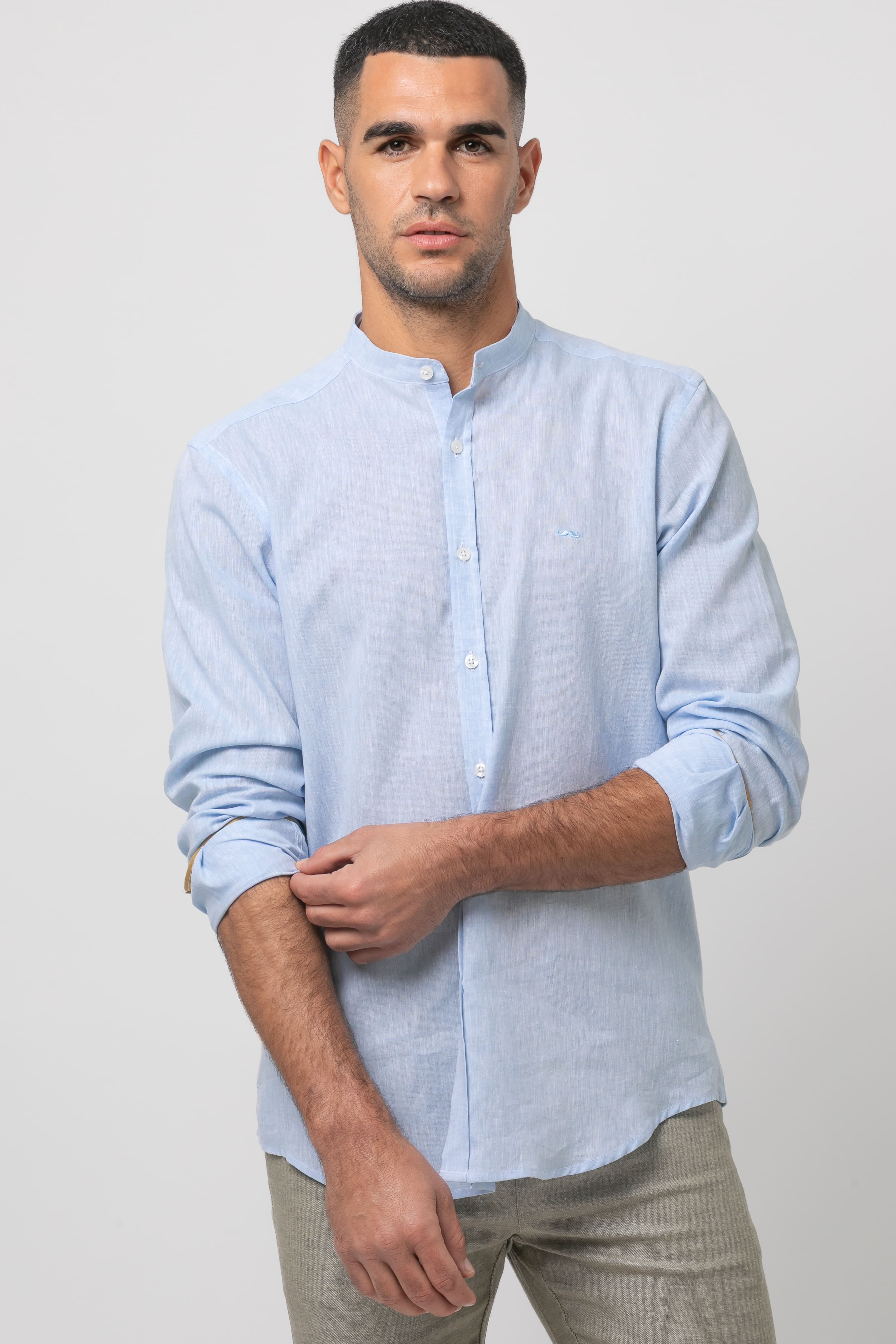 Camisa m/l lino s/ Leone