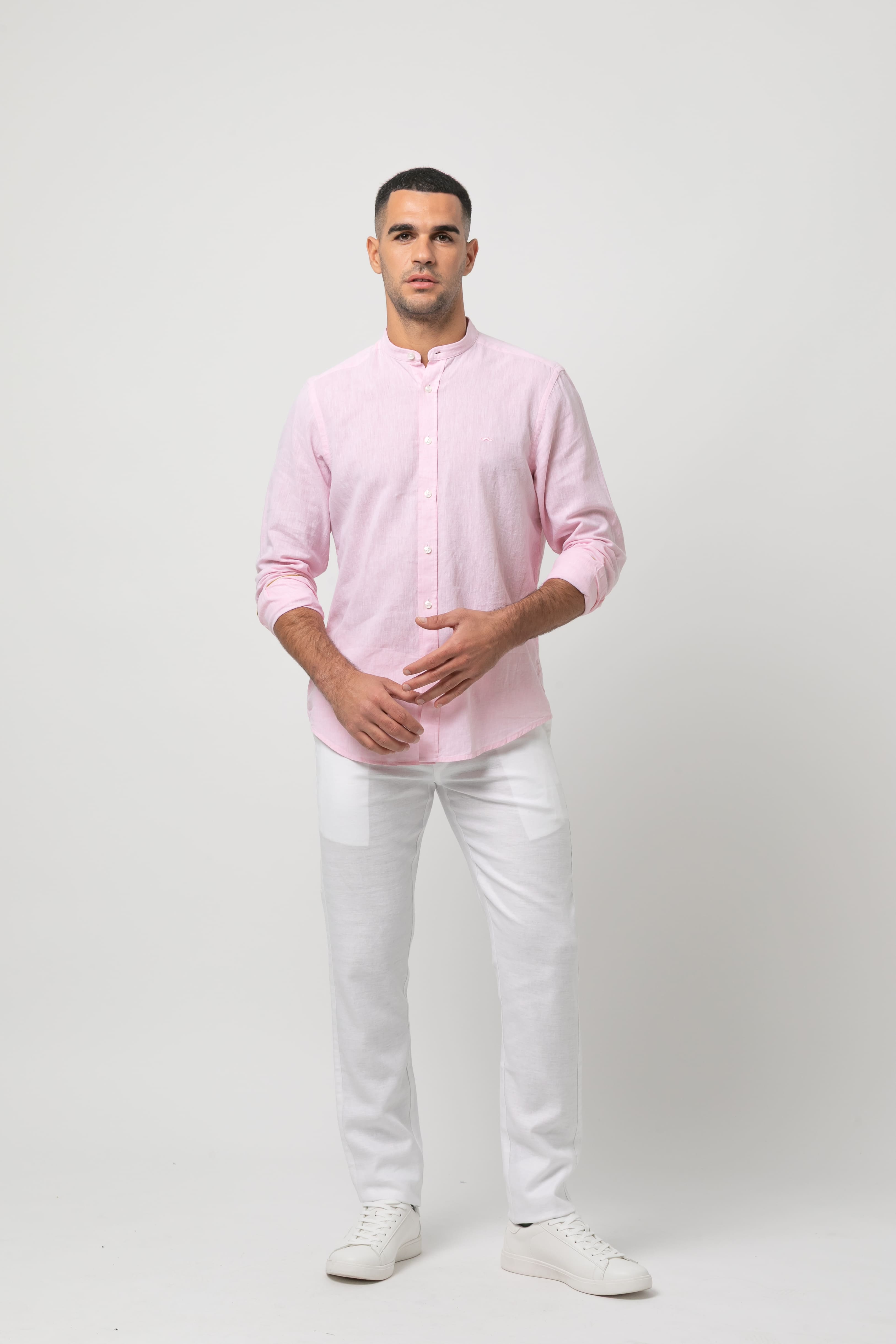 Camisa m/l lino s/ Leone
