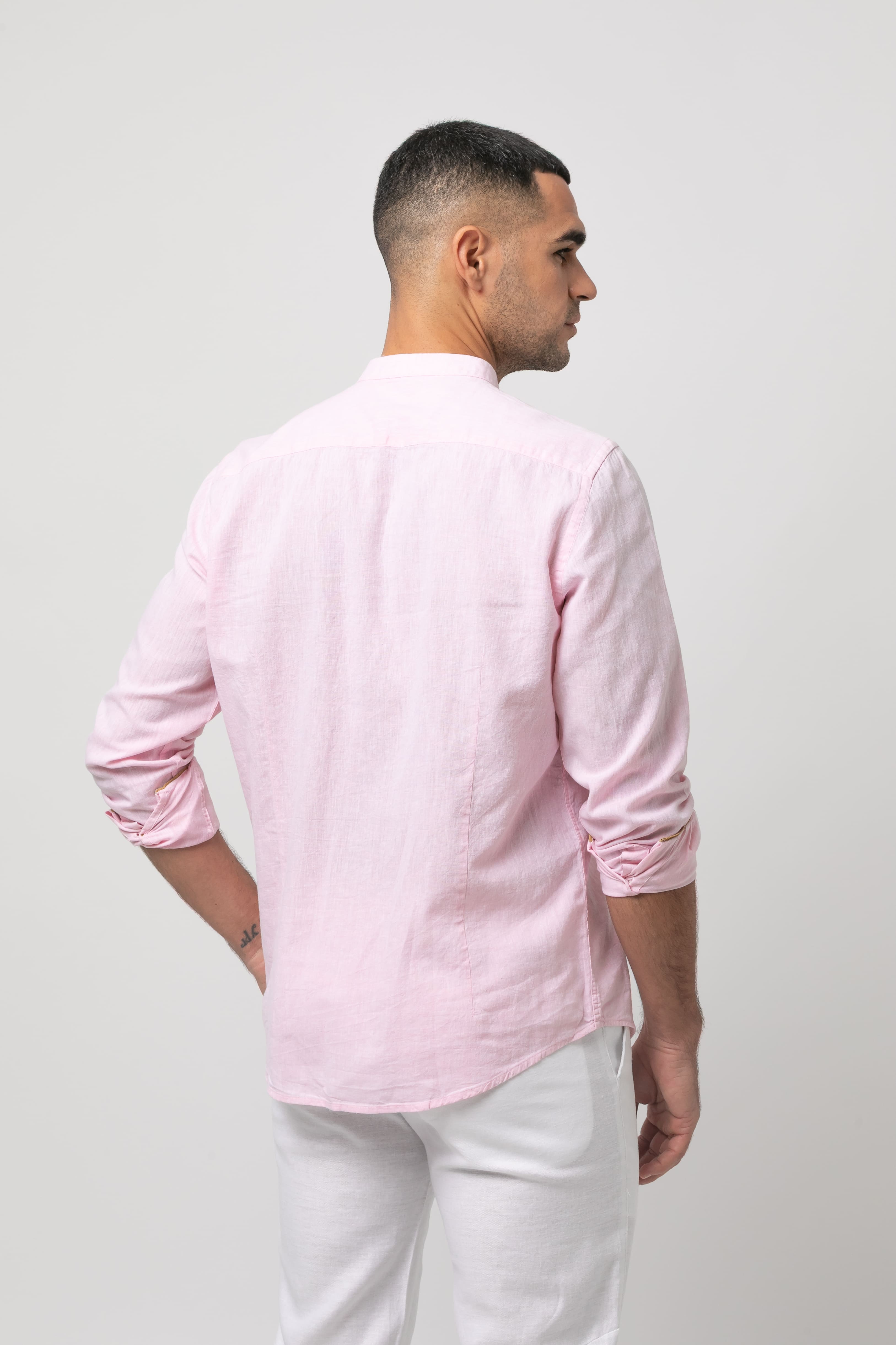 Camisa m/l lino s/ Leone