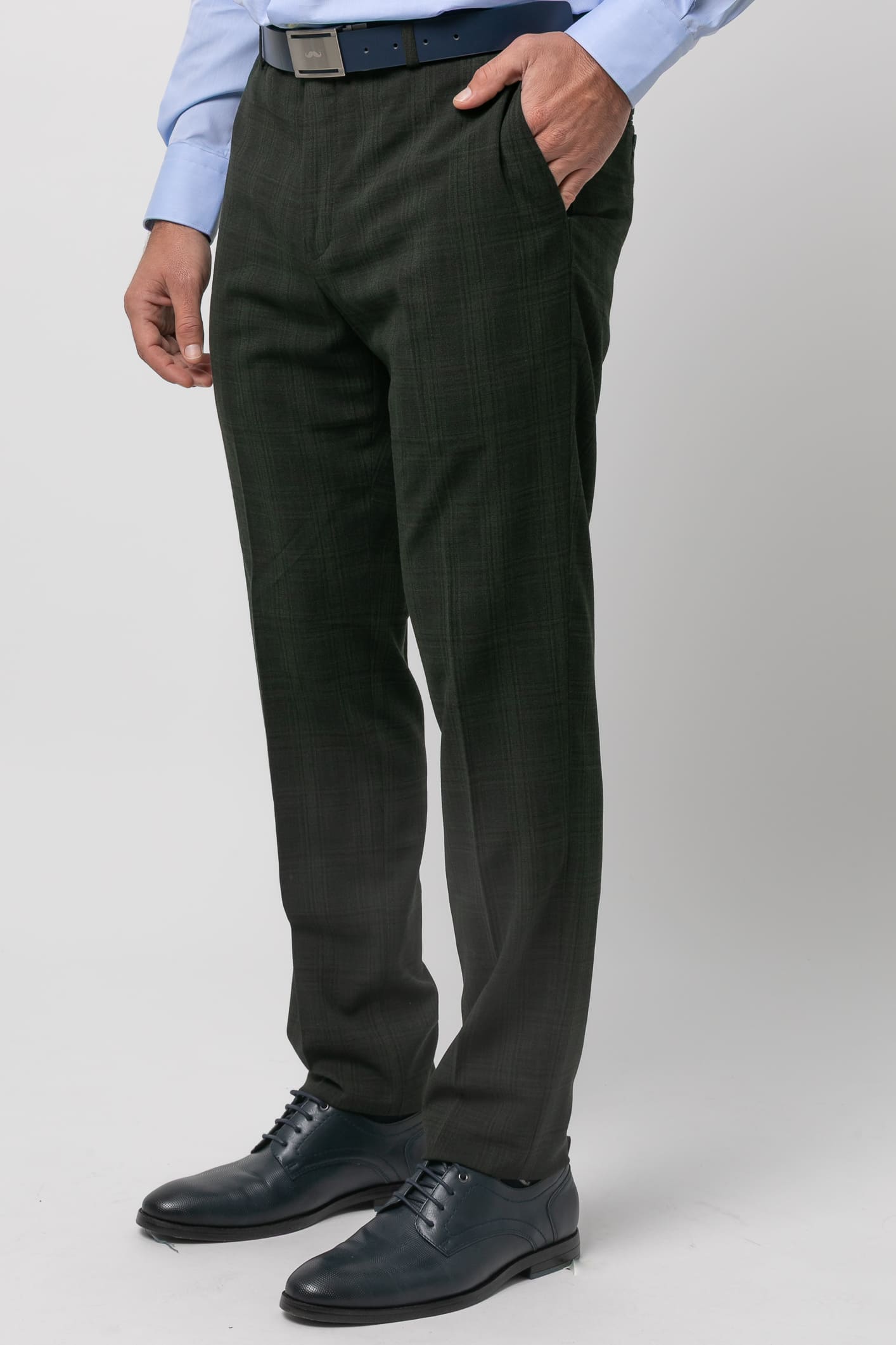 Pantalón vestir cuadro ensancha s/ escudo