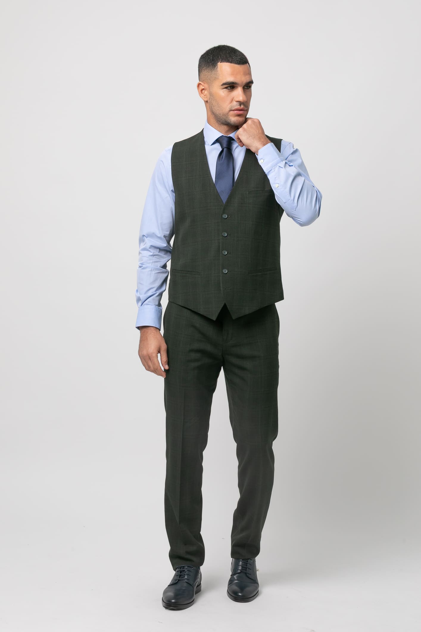 Pantalón vestir cuadro ensancha s/ escudo