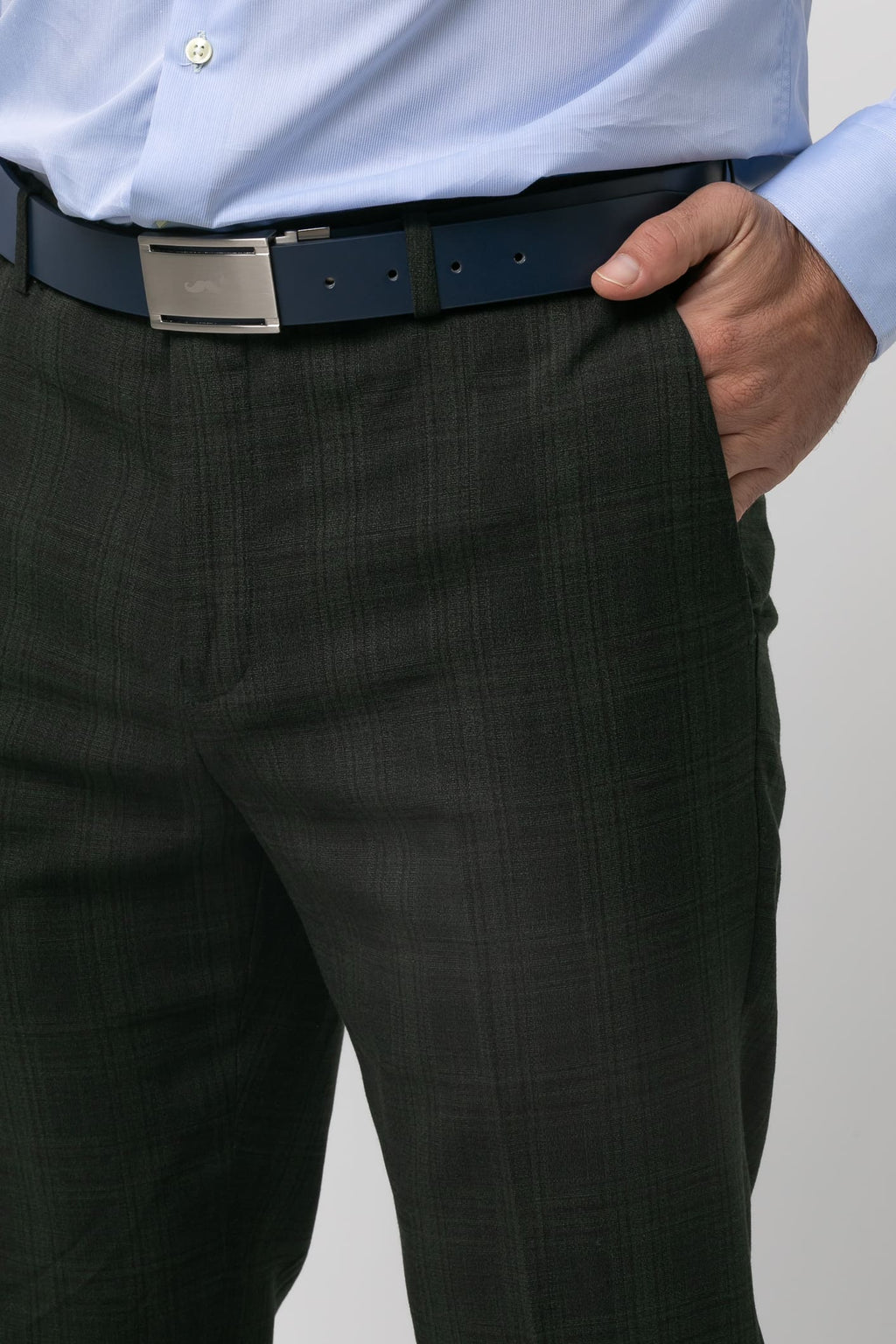 Pantalón vestir cuadro ensancha s/ escudo