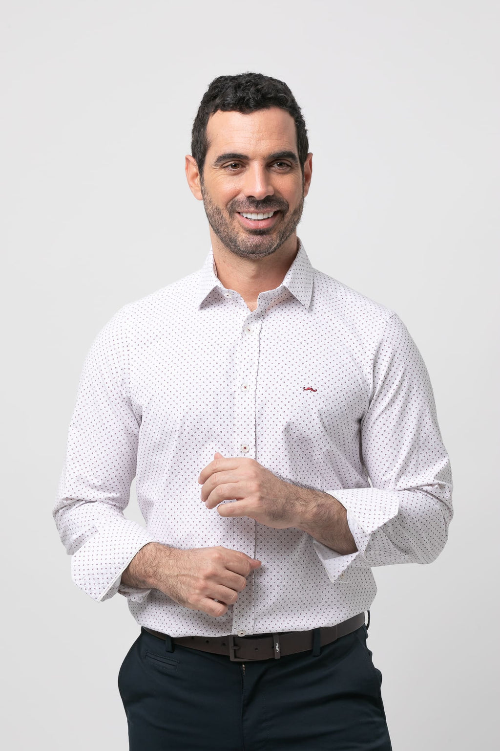 Camisa sport estampada s/ naviero