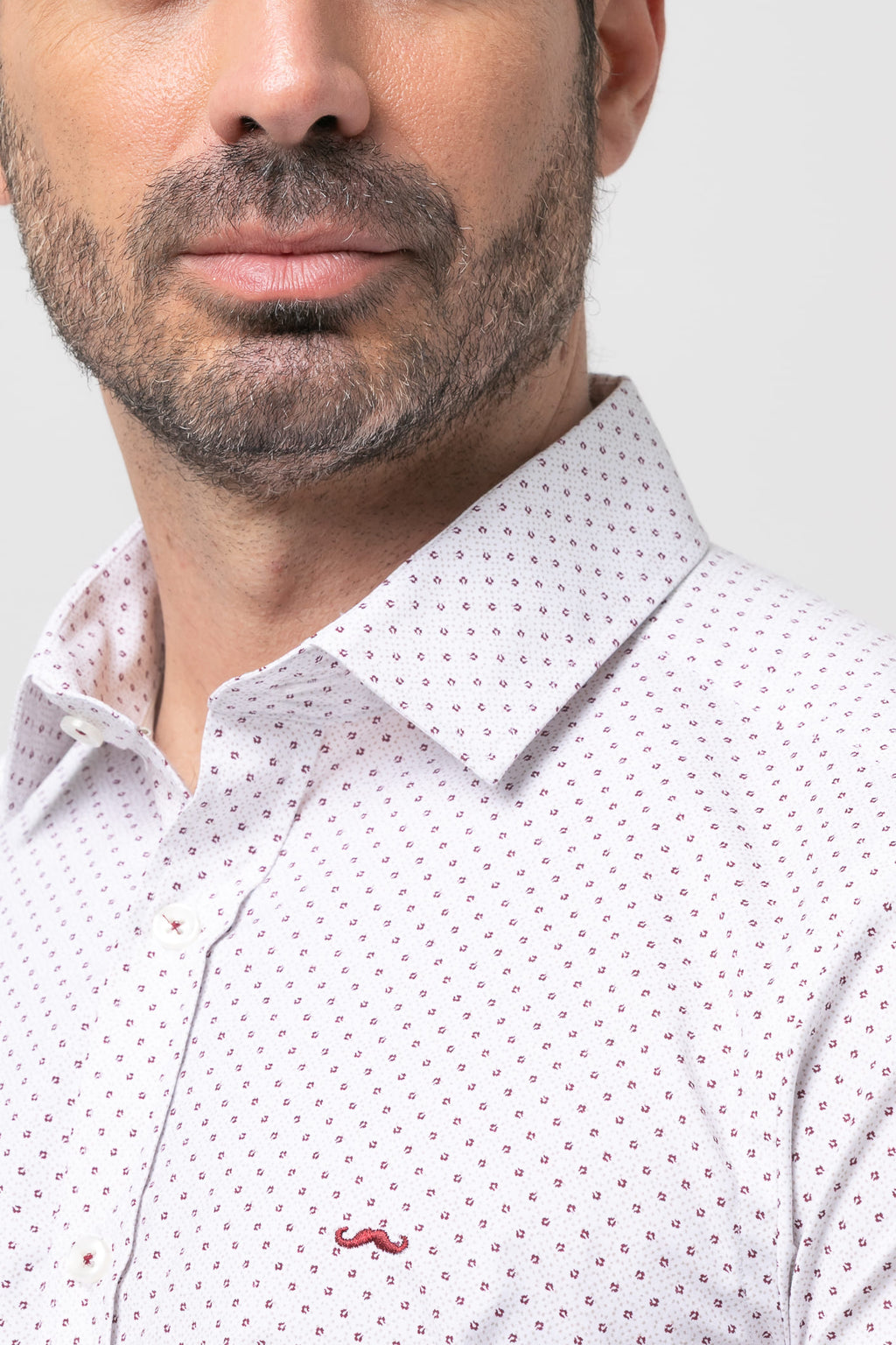 Camisa sport estampada s/ naviero