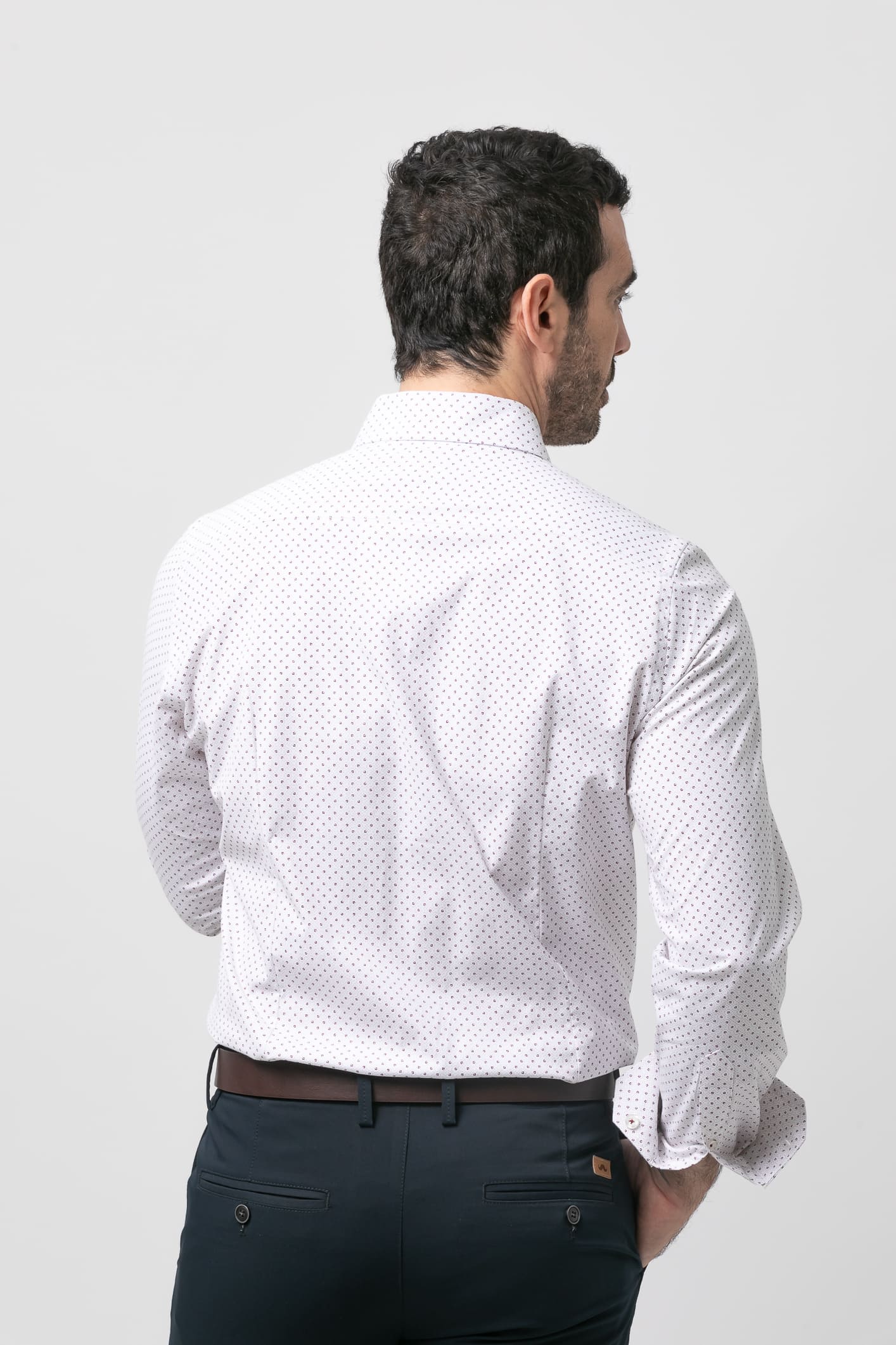 Camisa sport estampada s/ naviero