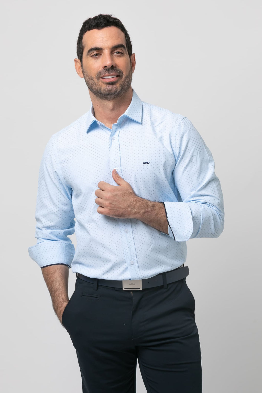 Camisa sport estampada s/ trovador