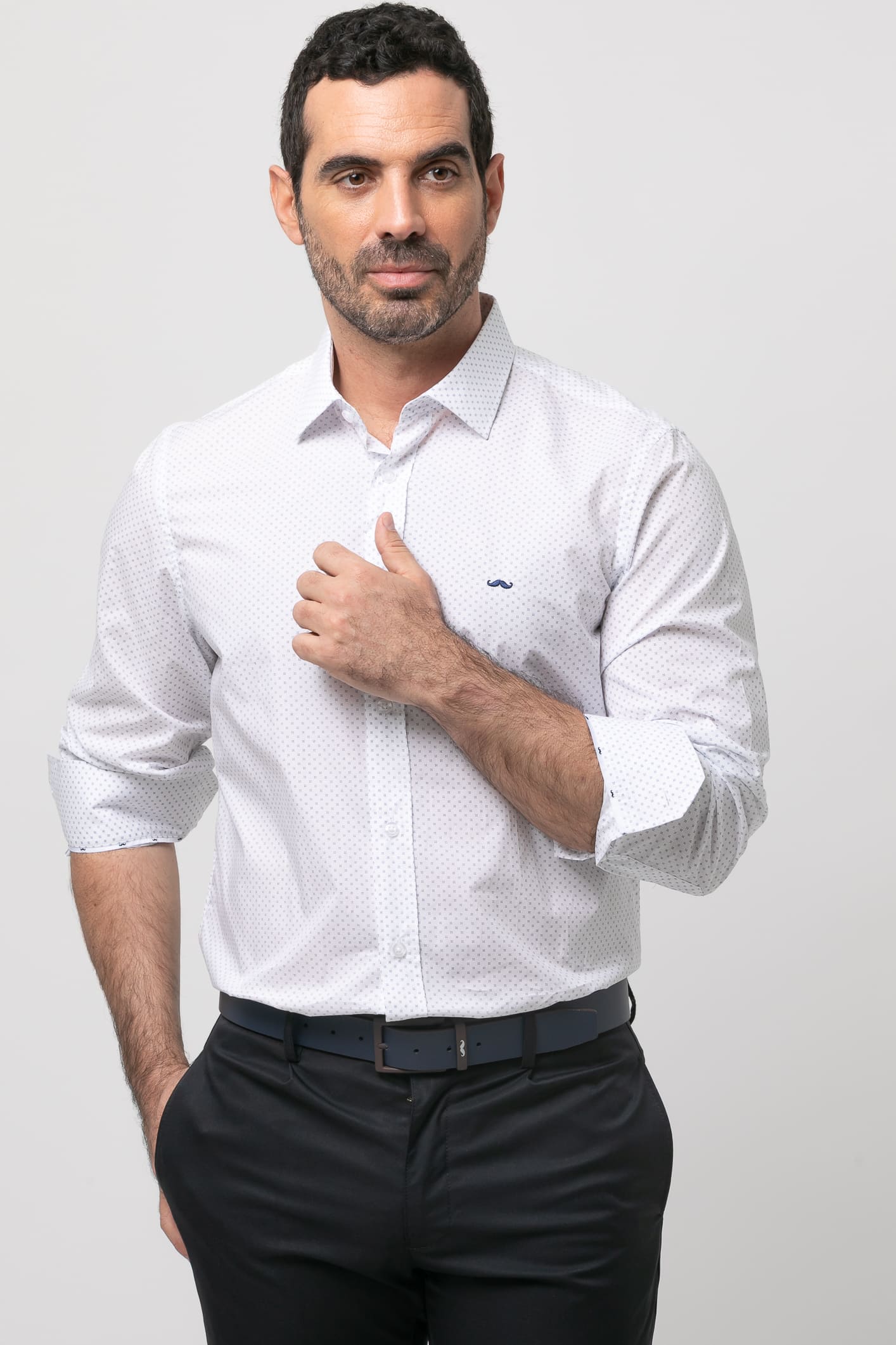 Camisa sport estampada s/ minero