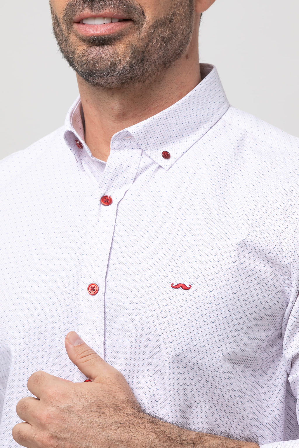 Camisa sport estampada s/ maquinista