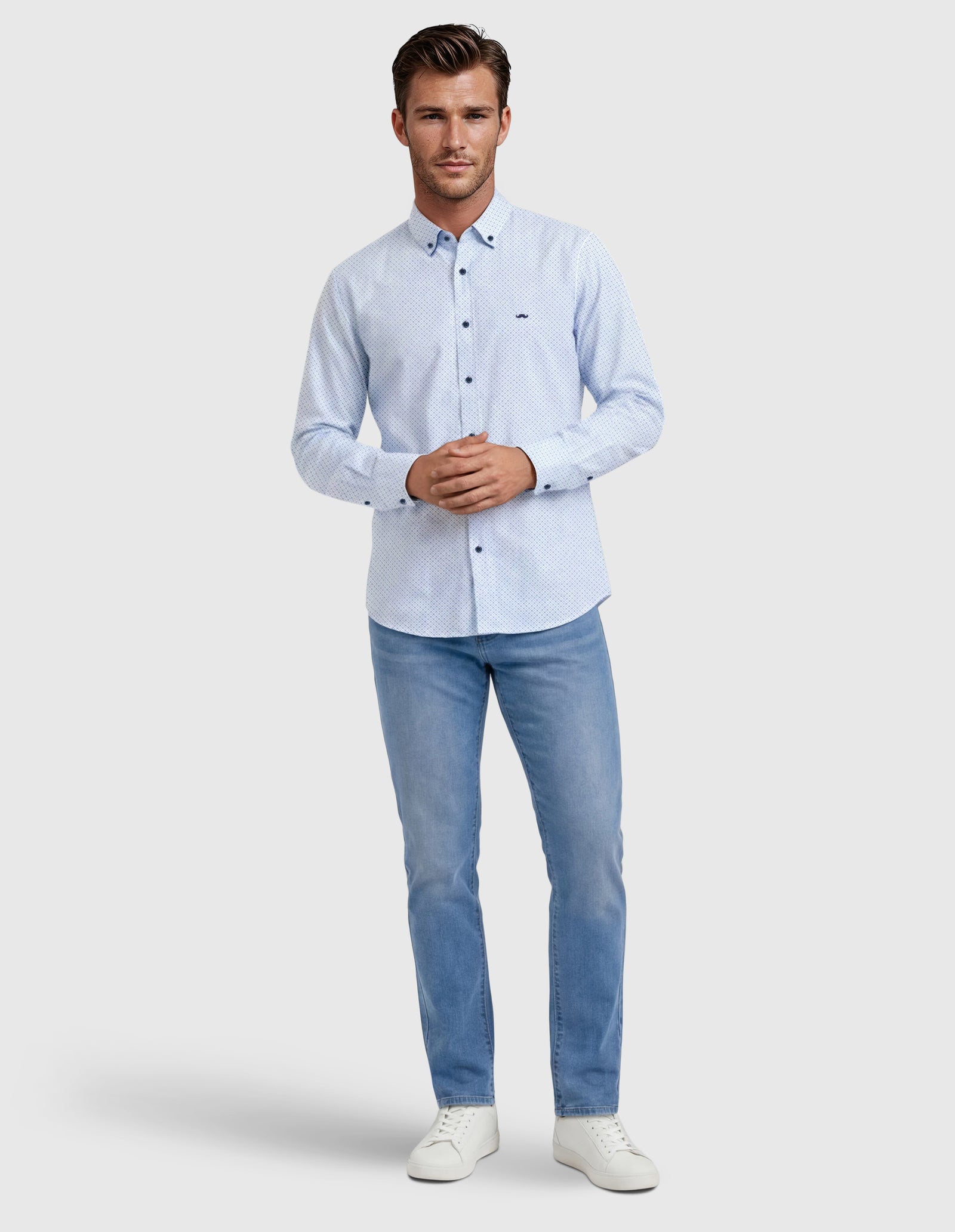 Camisa sport estampada s/ mirador