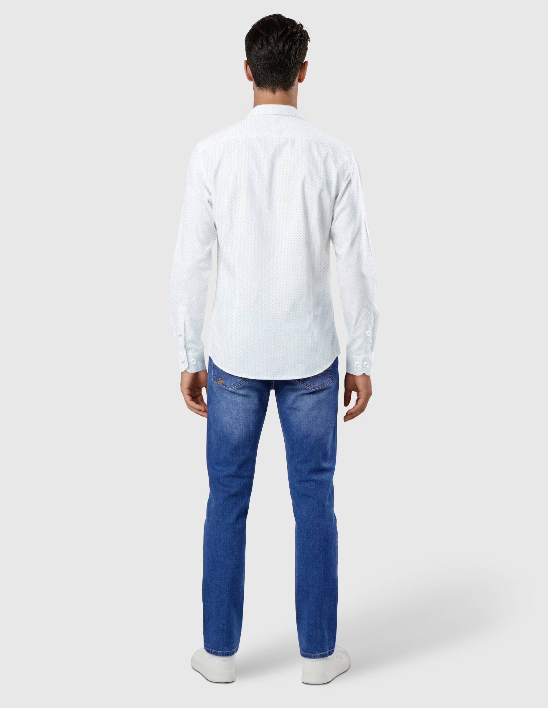 Camisa sport estampada s/ risco