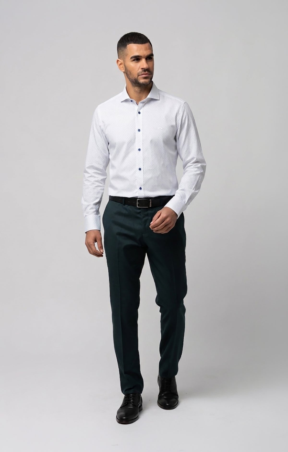 Camisa sport estampada s/ olivar