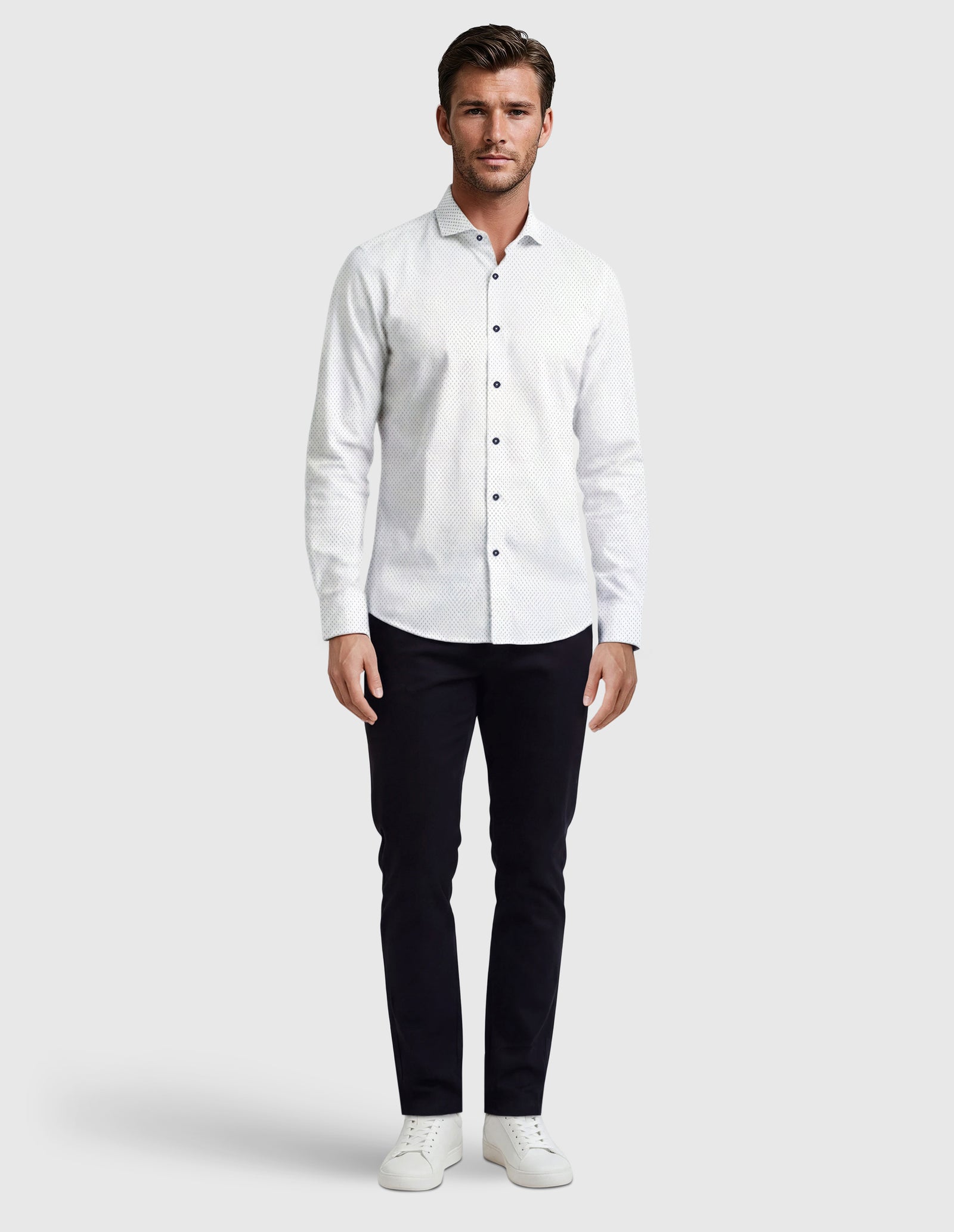 Camisa sport estampada s/ salina