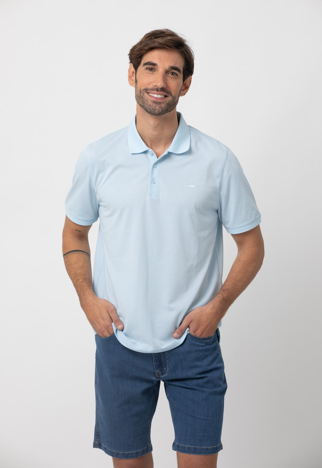 Polo m/c liso s/ planeta Outlet