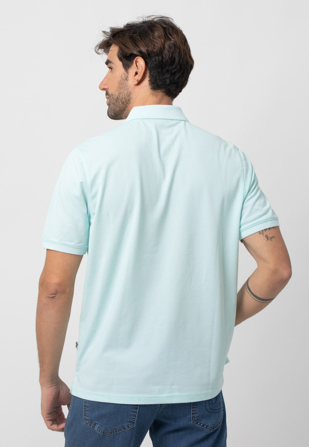 Polo m/c liso s/ planeta Outlet