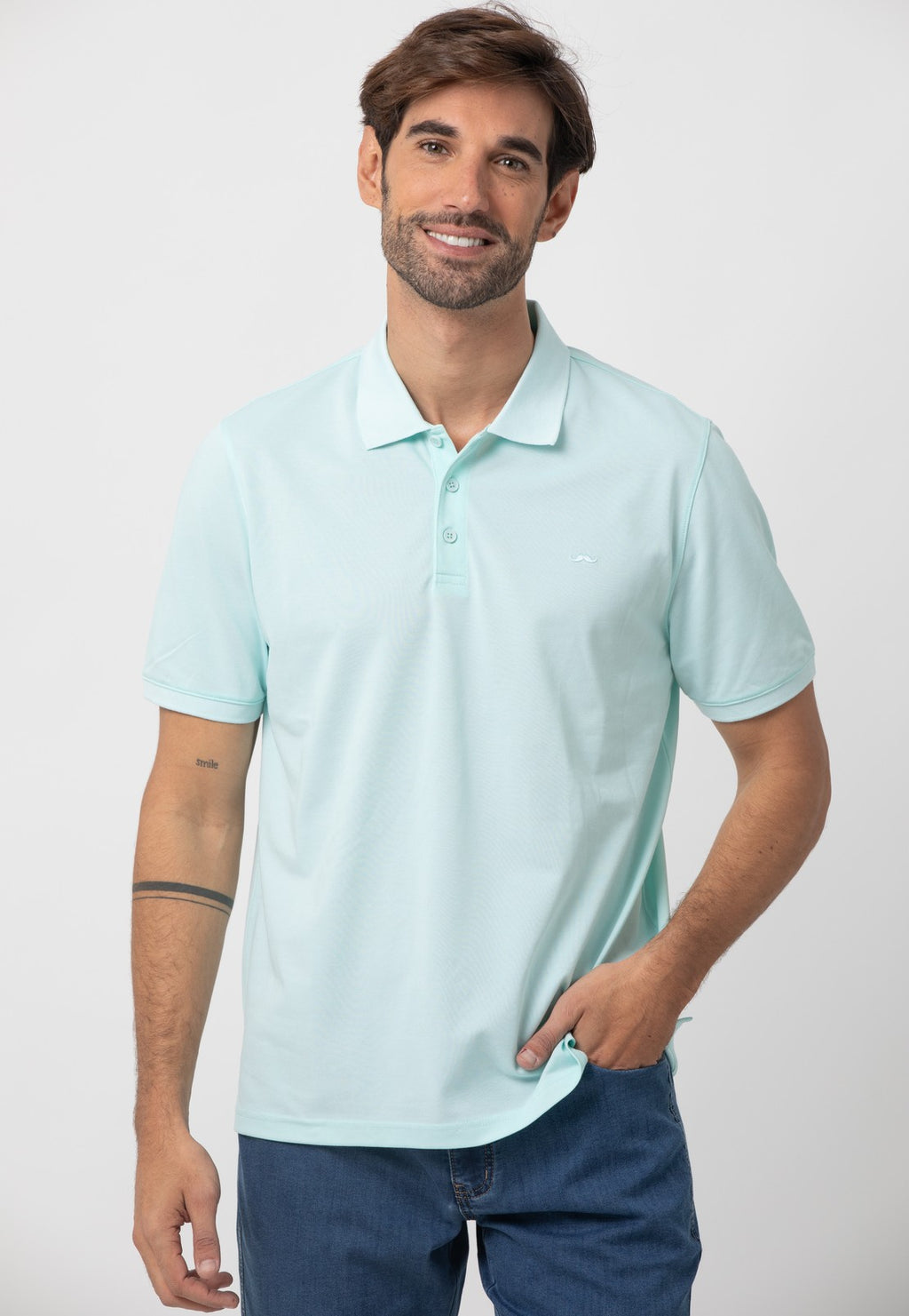 Polo m/c liso s/ planeta Outlet