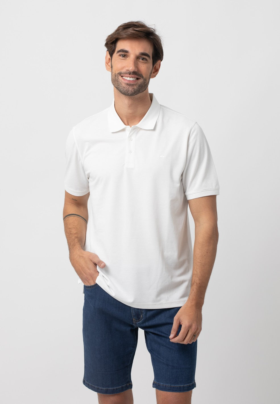 Polo m/c liso s/ planeta Outlet